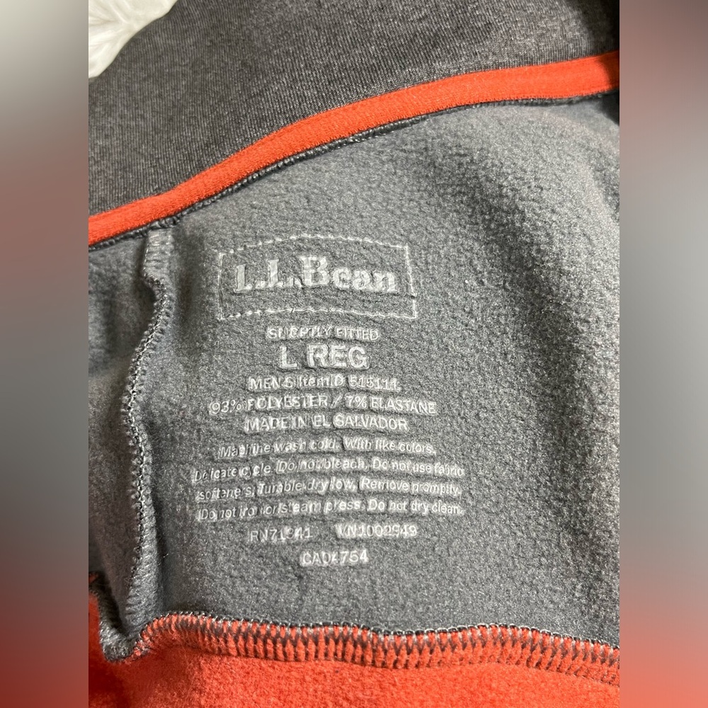 L.L. Bean Men's Mountain Fleece Half-Zip Colorblock Size Large - Picture 6 of 8